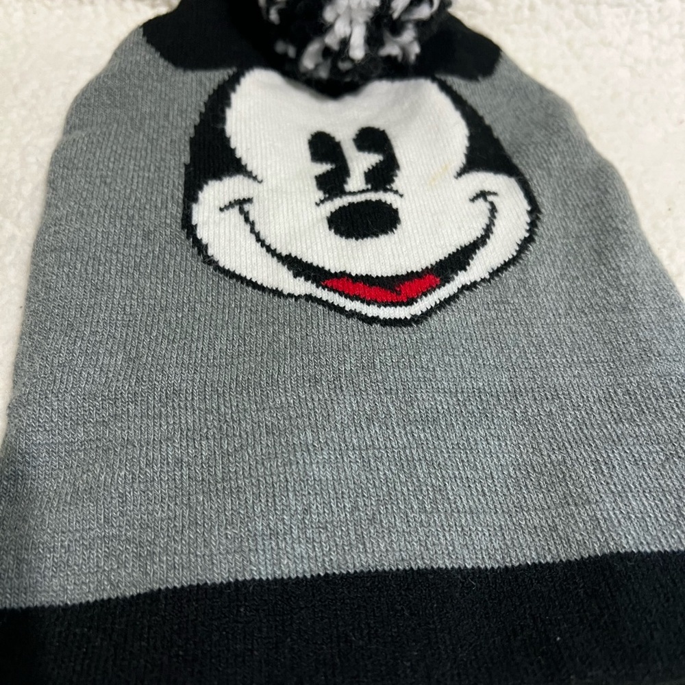 Disney Mickey Mouse Winter Hat With Pom Pom On Top One Size - Picture 4 of 6